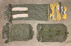 Vintage US Military Parachute Deployment Bag and Static Line and Hook