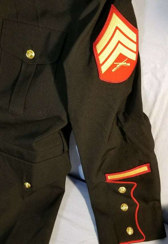 Authentic USMC Dress Blue Jacket - 46R - Rare Size