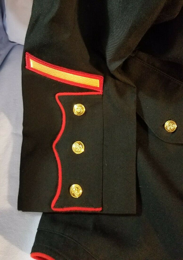 Authentic USMC Dress Blue Jacket - 46R - Rare Size