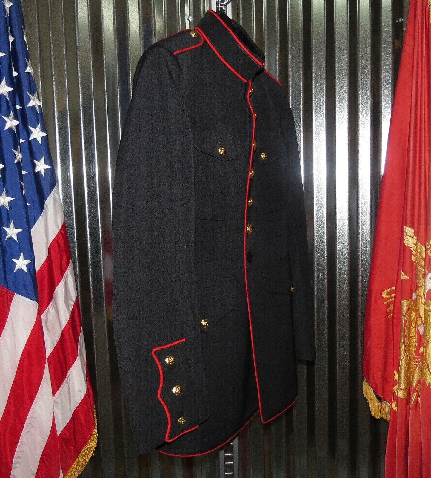 Authentic 38R USMC Dress Blue Jacket –